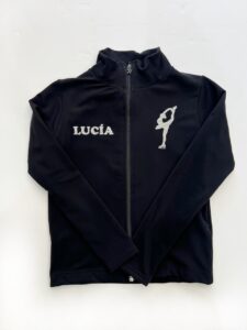 chaqueta personalizada glitter plata