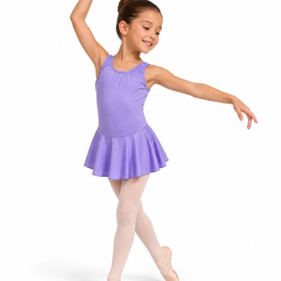 MAILLOT CON FALDITA LILA BALLET