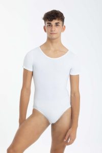 maillot manga corte hombre blanco