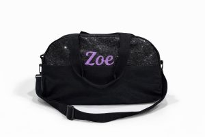 mochila gimnasia ritmica personalizable glitter negro