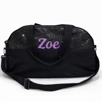 mochila gimnasia ritmica personalizable glitter negro