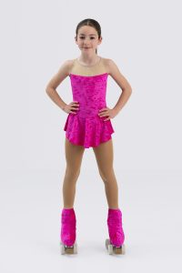 maillot patinaje fucsia terciopelo