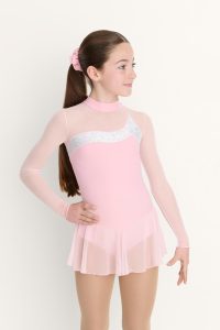 maillot patinaje linea plata rosa