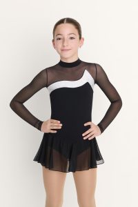 maillot patinaje plata negro